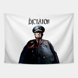 Donald Trump American Dictator: The Demise of American Democracy on a light (Knocked Out) background Tapestry
