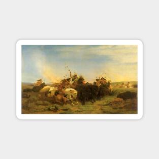 Indian Buffalo Hunt by Charles Wimar Magnet