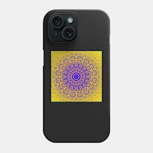 Gold Tribal Blue Mandala Phone Case