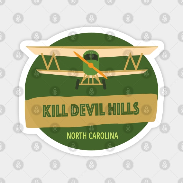 KILL DEVIL HILLS BI-PLANE Magnet by Trent Tides