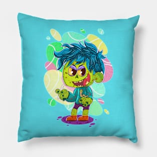 Zombie boy and worm friend Pillow