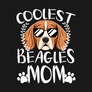 Glasses Coolest Beagles Dog Mom T-Shirt