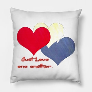Just Love One Another by Cecile Grace Charles Pillow