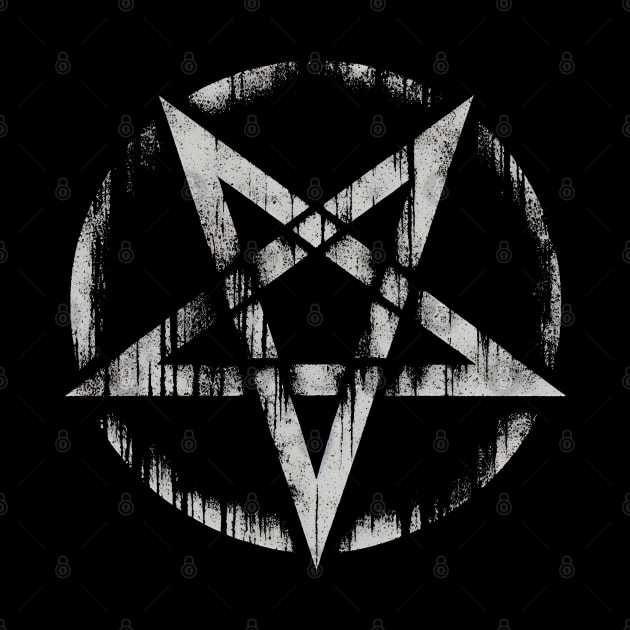 Grunge Inverted Pentagram by MetalByte