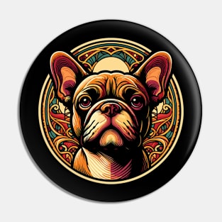 Art Nouveau French Bulldog Tee - Dog Lover Apparel Pin