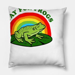Gay For Frogs Pillow