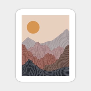 mountain boho art Magnet