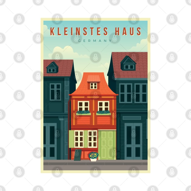 Kleintes Haus, Germany - Vintage Travel Poster by AtifSlm