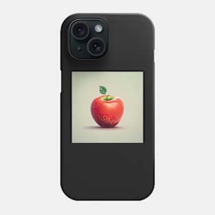 Minimalist Red Apple Illustration Drawing Phone Case