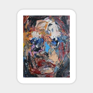 Abstract Expresstionist Face 402 Magnet