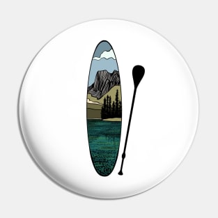 Stand up paddle board - mountain lake vertical Pin