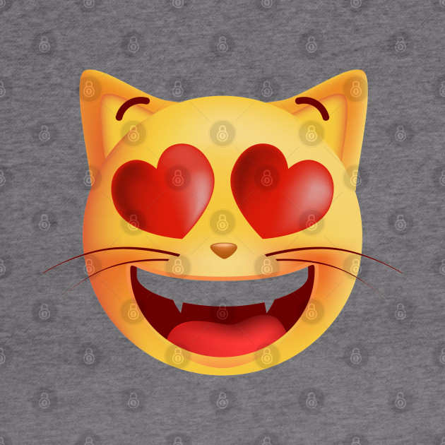 Cat Heart Eyes Emoji Heart Emoji Hoodie Teepublic