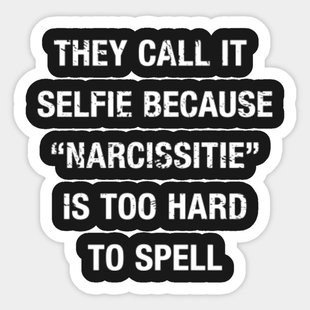 They Call It A Selfie Funny Selfie Quote Sticker Teepublic