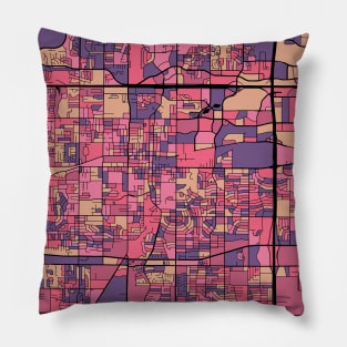 Arlington Map Pattern in Purple & Pink Pillow