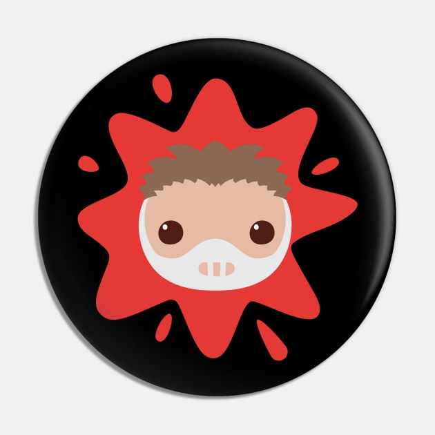 Cute Hannibal Lecter with Mask Pin by OrionLodubyal