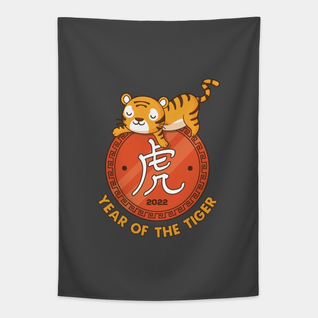 2022 Year Of The Tiger Tapestry by zoljo