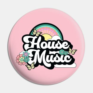 HOUSE MUSIC  - Rainbow Butterfly (yellow/blue) Pin