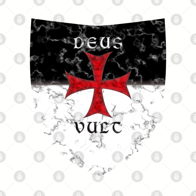 Deus Vult Crusader Cross in Marble by SolarCross