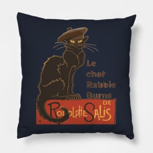 Le Chat Rabbie Burns With Tam OShanter Pillow