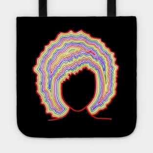 Girl with Rainbow Afro Tote