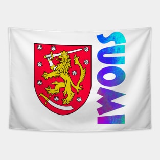 Suomi (Finland) Coat of Arms Design Tapestry