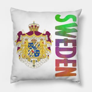 Sweden Coat of Arms Design Pillow