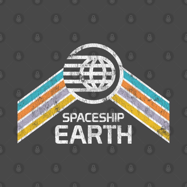 Spaceship Earth Vintage Distressed Design by retrocot