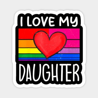 LGBT Bisexual Pride I Love My Daughter Bi Heart Bisexuality Magnet