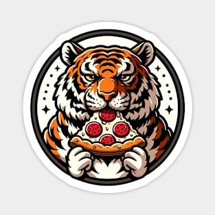 tiger eat pizza t-shirt Magnet