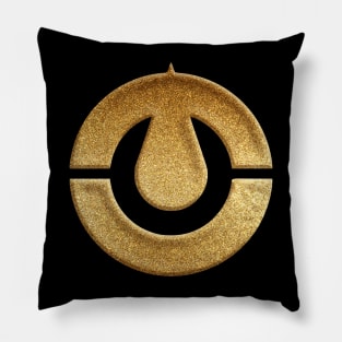 Kochi Prefecture Symbol in Gold Faux Pillow