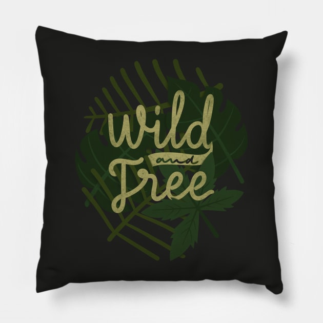 wild and free Pillow by Karyavna