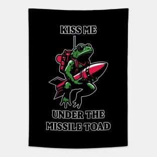 Kiss Me Under The Missile Toad Tapestry