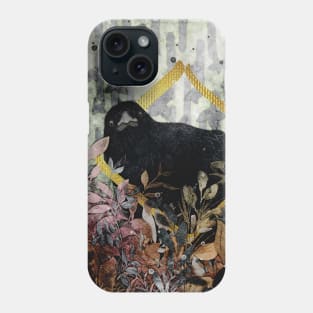 Crow Through the Portal Negative Painting Phone Case