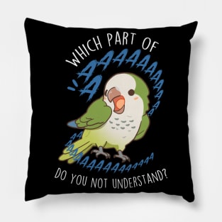 Green Quaker Parrot Aaaa Pillow