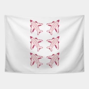 Pink modern planes | Cabin Crew Series Tapestry