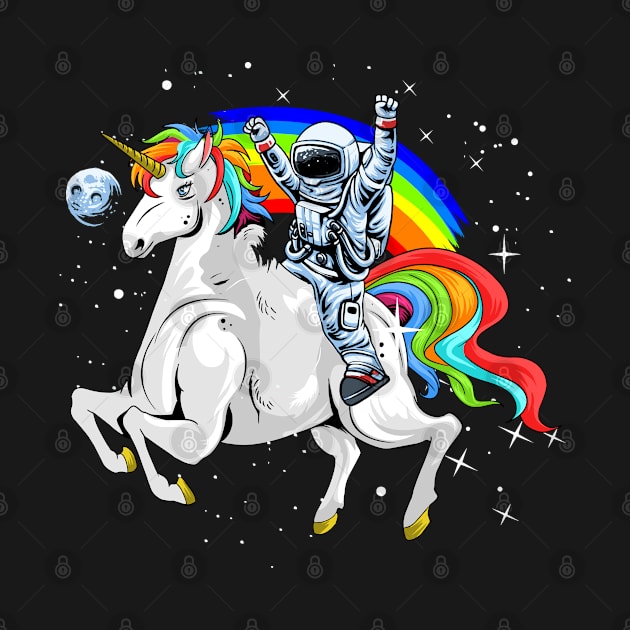 Astronaut Riding Unicorn by Unique-Tshirt Design