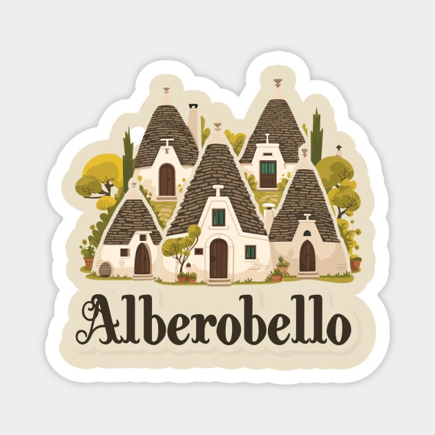 Alberobello Whispers: Trulli of Apulia Magnet by Visual Arts Oasis