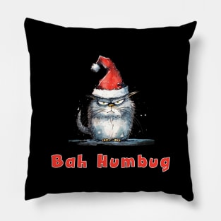 Bah Humbug, Christmas Cat Pillow