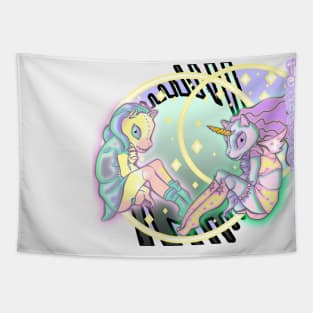 technicolor space unicorns Tapestry