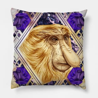 Proboscis Monkey in all her Glory Pillow