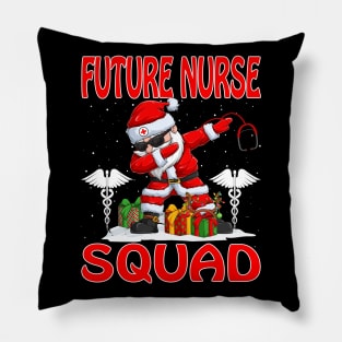 Christmas Future Nurse Squad Reindeer Pajama Dabing Santa Pillow