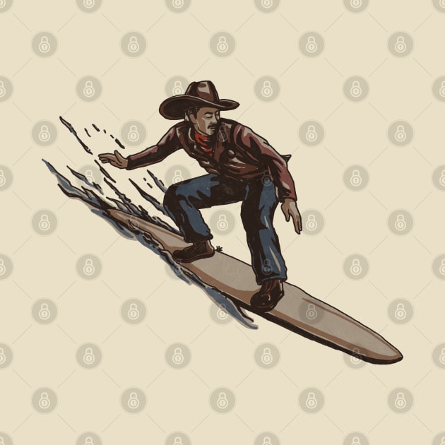 Surfing Cowboy by CleverILY