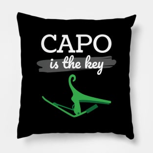 Capo is the Key Green Capo Dark Theme Pillow