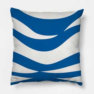 Blue Waves Pattern Pillow