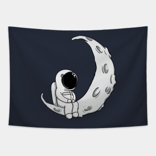 Astronaut Man on the Moon Tapestry