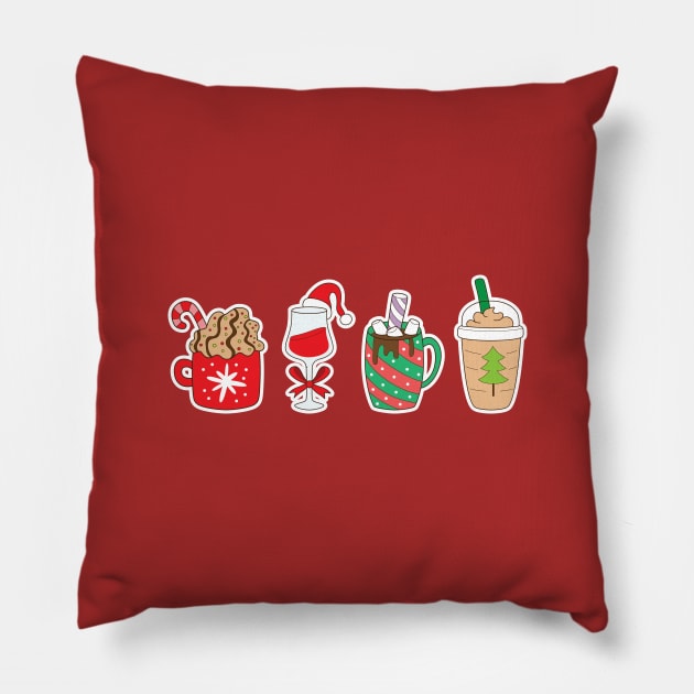 Christmas goodies lover Pillow by doodletales