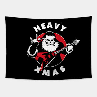 Heavy Xmax | Guitarist Santa Claus Tapestry