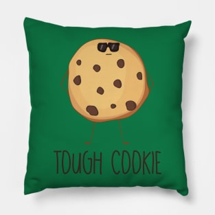 Tough Cookie Cool Funny Cookie in Sunglasses Design Pillow