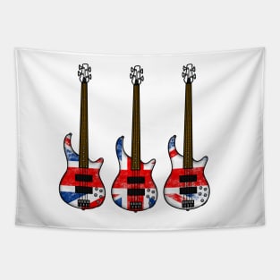 Bass Guitar UK Flag Bassist British Musician Tapestry