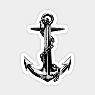Distressed Anchor and Chain Magnet